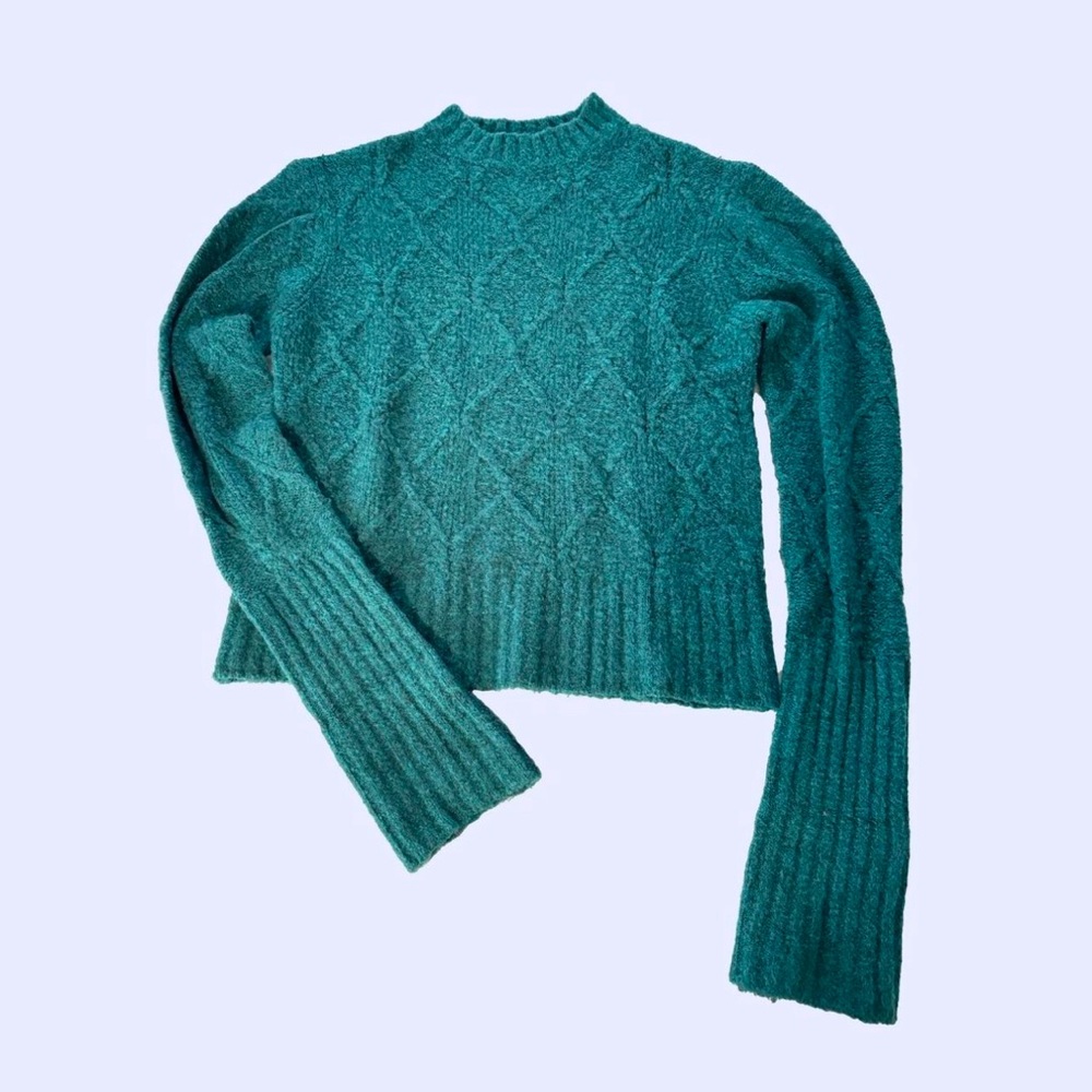 Teal green knit sweater (MOVES)